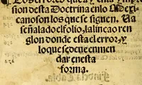 An illustration from Doctrina christiana muy cumplida, : donde se contiene la exposicion de todo lo necessario para doctrinar alos Yndios, y administralles los Sanctos Sacramentos. (1575)