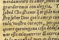 An illustration from Doctrina christiana muy cumplida, : donde se contiene la exposicion de todo lo necessario para doctrinar alos Yndios, y administralles los Sanctos Sacramentos. (1575)
