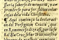 An illustration from Doctrina christiana muy cumplida, : donde se contiene la exposicion de todo lo necessario para doctrinar alos Yndios, y administralles los Sanctos Sacramentos. (1575)