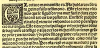 An illustration from Doctrina cristiana: : mas cierta y v[er]dadera p[ar]a ge[n]te sin erudicio[n] y letras: en q[ue] se co[n]tiene el catecismo o informacio[n] p[ar]a indios co[n] todo lo principal y necessario q[ue] el [christ]iano deue saber y obrar (1546)