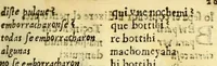 An illustration from Doctrina y enseñança en la lengua maçahua de cosas muy vtiles, y prouechosas para los ministros de doctrina, y para los naturales que hablan la lengua maçahua ... (1637)