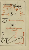 An illustration from Doktor Johannes Faust's Magia naturalis et innaturalis : oder, Dreifacher Höllenzwang, letztes Testament and Siegelkunst, nach einer kostbar ausgestattenten Handschrift in der Herzogl. Bibliothek zu Koburg vollständig und wortgetreu hrsg. in fünf Abtheilungen .. (1849)