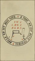 An illustration from Doktor Johannes Faust's Magia naturalis et innaturalis : oder, Dreifacher Höllenzwang, letztes Testament and Siegelkunst, nach einer kostbar ausgestattenten Handschrift in der Herzogl. Bibliothek zu Koburg vollständig und wortgetreu hrsg. in fünf Abtheilungen .. (1849)