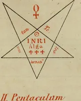 An illustration from Doktor Johannes Faust's Magia naturalis et innaturalis : oder, Dreifacher Höllenzwang, letztes Testament and Siegelkunst, nach einer kostbar ausgestattenten Handschrift in der Herzogl. Bibliothek zu Koburg vollständig und wortgetreu hrsg. in fünf Abtheilungen .. (1849)