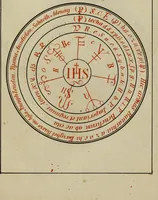 An illustration from Doktor Johannes Faust's Magia naturalis et innaturalis : oder, Dreifacher Höllenzwang, letztes Testament and Siegelkunst, nach einer kostbar ausgestattenten Handschrift in der Herzogl. Bibliothek zu Koburg vollständig und wortgetreu hrsg. in fünf Abtheilungen .. (1849)