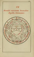 An illustration from Doktor Johannes Faust's Magia naturalis et innaturalis : oder, Dreifacher Höllenzwang, letztes Testament and Siegelkunst, nach einer kostbar ausgestattenten Handschrift in der Herzogl. Bibliothek zu Koburg vollständig und wortgetreu hrsg. in fünf Abtheilungen .. (1849)