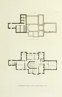 An illustration from Domestic architecture, being a series of designs for mansions, villas, rectory houses, parsonage houses, bailiffs' lodge, gardener's lodge, game-keeper's lodge, park gate lodges, etc. in the Grecian, Italian, and old English styles of architecture. With observations on the appropriate choice of site; the whole designed with strict reference to the practicability of erection, and with due attention to the important consideration of uniting elegance, convenience and domestic comfort with economy ... With accurate estimates appended to each design (1833)