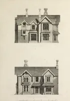 An illustration from Domestic architecture, being a series of designs for mansions, villas, rectory houses, parsonage houses, bailiffs' lodge, gardener's lodge, game-keeper's lodge, park gate lodges, etc. in the Grecian, Italian, and old English styles of architecture. With observations on the appropriate choice of site; the whole designed with strict reference to the practicability of erection, and with due attention to the important consideration of uniting elegance, convenience and domestic comfort with economy ... With accurate estimates appended to each design (1833)