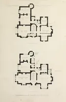 An illustration from Domestic architecture, being a series of designs for mansions, villas, rectory houses, parsonage houses, bailiffs' lodge, gardener's lodge, game-keeper's lodge, park gate lodges, etc. in the Grecian, Italian, and old English styles of architecture. With observations on the appropriate choice of site; the whole designed with strict reference to the practicability of erection, and with due attention to the important consideration of uniting elegance, convenience and domestic comfort with economy ... With accurate estimates appended to each design (1833)