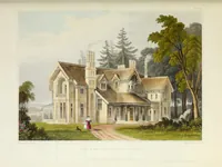 Picture 66 of 100 from Domestic architecture, being a series of designs for mansions, villas, rectory houses, parsonage houses, bailiffs' lodge, gardener's lodge, game-keeper's lodge, park gate lodges, etc. in the Grecian, Italian, and old English styles of architecture. With observations on the appropriate choice of site; the whole designed with strict reference to the practicability of erection, and with due attention to the important consideration of uniting elegance, convenience and domestic comfort with economy ... With accurate estimates appended to each design (1833), leaf 189