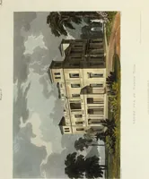 An illustration from Domestic architecture, being a series of designs for mansions, villas, rectory houses, parsonage houses, bailiffs' lodge, gardener's lodge, game-keeper's lodge, park gate lodges, etc. in the Grecian, Italian, and old English styles of architecture. With observations on the appropriate choice of site; the whole designed with strict reference to the practicability of erection, and with due attention to the important consideration of uniting elegance, convenience and domestic comfort with economy ... With accurate estimates appended to each design (1833)
