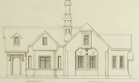 An illustration from Domestic architecture, being a series of designs for mansions, villas, rectory houses, parsonage houses, bailiffs' lodge, gardener's lodge, game-keeper's lodge, park gate lodges, etc. in the Grecian, Italian, and old English styles of architecture. With observations on the appropriate choice of site; the whole designed with strict reference to the practicability of erection, and with due attention to the important consideration of uniting elegance, convenience and domestic comfort with economy ... With accurate estimates appended to each design (1833)