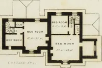 An illustration from Domestic architecture, being a series of designs for mansions, villas, rectory houses, parsonage houses, bailiffs' lodge, gardener's lodge, game-keeper's lodge, park gate lodges, etc. in the Grecian, Italian, and old English styles of architecture. With observations on the appropriate choice of site; the whole designed with strict reference to the practicability of erection, and with due attention to the important consideration of uniting elegance, convenience and domestic comfort with economy ... With accurate estimates appended to each design (1833)