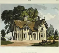 Picture 7 of 100 from Domestic architecture, being a series of designs for mansions, villas, rectory houses, parsonage houses, bailiffs' lodge, gardener's lodge, game-keeper's lodge, park gate lodges, etc. in the Grecian, Italian, and old English styles of architecture. With observations on the appropriate choice of site; the whole designed with strict reference to the practicability of erection, and with due attention to the important consideration of uniting elegance, convenience and domestic comfort with economy ... With accurate estimates appended to each design (1833), leaf 31