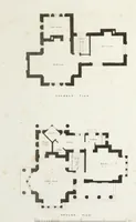 An illustration from Domestic architecture, being a series of designs for mansions, villas, rectory houses, parsonage houses, bailiffs' lodge, gardener's lodge, game-keeper's lodge, park gate lodges, etc. in the Grecian, Italian, and old English styles of architecture. With observations on the appropriate choice of site; the whole designed with strict reference to the practicability of erection, and with due attention to the important consideration of uniting elegance, convenience and domestic comfort with economy ... With accurate estimates appended to each design (1833)
