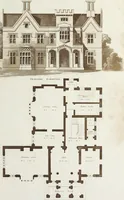 An illustration from Domestic architecture, being a series of designs for mansions, villas, rectory houses, parsonage houses, bailiffs' lodge, gardener's lodge, game-keeper's lodge, park gate lodges, etc. in the Grecian, Italian, and old English styles of architecture. With observations on the appropriate choice of site; the whole designed with strict reference to the practicability of erection, and with due attention to the important consideration of uniting elegance, convenience and domestic comfort with economy ... With accurate estimates appended to each design (1833)