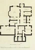 An illustration from Domestic architecture, being a series of designs for mansions, villas, rectory houses, parsonage houses, bailiffs' lodge, gardener's lodge, game-keeper's lodge, park gate lodges, etc. in the Grecian, Italian, and old English styles of architecture. With observations on the appropriate choice of site; the whole designed with strict reference to the practicability of erection, and with due attention to the important consideration of uniting elegance, convenience and domestic comfort with economy ... With accurate estimates appended to each design (1833)