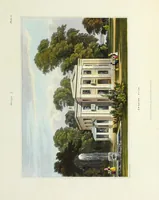 An illustration from Domestic architecture, being a series of designs for mansions, villas, rectory houses, parsonage houses, bailiffs' lodge, gardener's lodge, game-keeper's lodge, park gate lodges, etc. in the Grecian, Italian, and old English styles of architecture. With observations on the appropriate choice of site; the whole designed with strict reference to the practicability of erection, and with due attention to the important consideration of uniting elegance, convenience and domestic comfort with economy ... With accurate estimates appended to each design (1833)