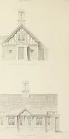 An illustration from Domestic architecture, being a series of designs, for mansions, villas, rectory houses, parsonage houses, bailiff's lodge, gardener's lodge, game-keeper's lodge, park-gate lodges, etc., in the Grecian, Italian, and old English style of architecture : with observations on the appropriate choice of site, the whole designed with strict reference to the practicability of erection, and with due attention to the important consideration of uniting elegance, convenience and domestic comfort with economy, the whole being the result of upwards of thirty years professional experience : with accurate estimates appended to each design (1850)