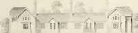 An illustration from Domestic architecture, being a series of designs, for mansions, villas, rectory houses, parsonage houses, bailiff's lodge, gardener's lodge, game-keeper's lodge, park-gate lodges, etc., in the Grecian, Italian, and old English style of architecture : with observations on the appropriate choice of site, the whole designed with strict reference to the practicability of erection, and with due attention to the important consideration of uniting elegance, convenience and domestic comfort with economy, the whole being the result of upwards of thirty years professional experience : with accurate estimates appended to each design (1850)