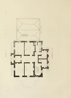An illustration from Domestic architecture, being a series of designs, for mansions, villas, rectory houses, parsonage houses, bailiff's lodge, gardener's lodge, game-keeper's lodge, park-gate lodges, etc., in the Grecian, Italian, and old English style of architecture : with observations on the appropriate choice of site, the whole designed with strict reference to the practicability of erection, and with due attention to the important consideration of uniting elegance, convenience and domestic comfort with economy, the whole being the result of upwards of thirty years professional experience : with accurate estimates appended to each design (1850)