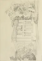 An illustration from Domestic architecture, being a series of designs, for mansions, villas, rectory houses, parsonage houses, bailiff's lodge, gardener's lodge, game-keeper's lodge, park-gate lodges, etc., in the Grecian, Italian, and old English style of architecture : with observations on the appropriate choice of site, the whole designed with strict reference to the practicability of erection, and with due attention to the important consideration of uniting elegance, convenience and domestic comfort with economy, the whole being the result of upwards of thirty years professional experience : with accurate estimates appended to each design (1850)
