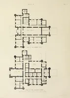 An illustration from Domestic architecture, being a series of designs, for mansions, villas, rectory houses, parsonage houses, bailiff's lodge, gardener's lodge, game-keeper's lodge, park-gate lodges, etc., in the Grecian, Italian, and old English style of architecture : with observations on the appropriate choice of site, the whole designed with strict reference to the practicability of erection, and with due attention to the important consideration of uniting elegance, convenience and domestic comfort with economy, the whole being the result of upwards of thirty years professional experience : with accurate estimates appended to each design (1850)