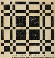 An illustration from The domestic manufacturer's assistant, and family directory, in the arts of weaving and dyeing: comprehending a plain system of directions, applying to those arts and other branches nearly connected with them in the manufacture of cotton and woolen goods; including many useful tables and drafts, in calculating and forming various kinds and patterns of goods. Designed for the improvement of domestic manufactures (1817)