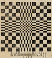 An illustration from The domestic manufacturer's assistant, and family directory, in the arts of weaving and dyeing: comprehending a plain system of directions, applying to those arts and other branches nearly connected with them in the manufacture of cotton and woolen goods; including many useful tables and drafts, in calculating and forming various kinds and patterns of goods. Designed for the improvement of domestic manufactures (1817)