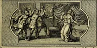 An illustration from Doorlugte voorbeelden der ouden : leerzaame zinnebeelden, nevens 't treurspel van L. Junius Brutus, vaderlyke gestrengheid, en verscheide gedigten (1725)
