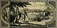 An illustration from Doorlugte voorbeelden der ouden : leerzaame zinnebeelden, nevens 't treurspel van L. Junius Brutus, vaderlyke gestrengheid, en verscheide gedigten (1725)