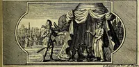 An illustration from Doorlugte voorbeelden der ouden : leerzaame zinnebeelden, nevens 't treurspel van L. Junius Brutus, vaderlyke gestrengheid, en verscheide gedigten (1725)