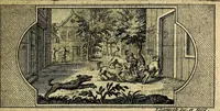 An illustration from Doorlugte voorbeelden der ouden : leerzaame zinnebeelden, nevens 't treurspel van L. Junius Brutus, vaderlyke gestrengheid, en verscheide gedigten (1725)
