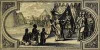 An illustration from Doorlugte voorbeelden der ouden : leerzaame zinnebeelden, nevens 't treurspel van L. Junius Brutus, vaderlyke gestrengheid, en verscheide gedigten (1725)