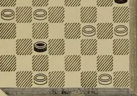 Picture 306 of 619 from Draughts : Gould's problems, critical positions and games by all the greatest players and composers of the world, the whole interspersed with notes on the positions / by Joseph Gould (1895), leaf 101