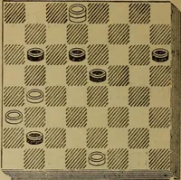 Picture 313 of 619 from Draughts : Gould's problems, critical positions and games by all the greatest players and composers of the world, the whole interspersed with notes on the positions / by Joseph Gould (1895), leaf 103