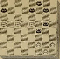 Picture 317 of 619 from Draughts : Gould's problems, critical positions and games by all the greatest players and composers of the world, the whole interspersed with notes on the positions / by Joseph Gould (1895), leaf 105