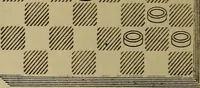 An illustration from Draughts : Gould's problems, critical positions and games by all the greatest players and composers of the world, the whole interspersed with notes on the positions / by Joseph Gould (1895)