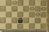 Picture 325 of 619 from Draughts : Gould's problems, critical positions and games by all the greatest players and composers of the world, the whole interspersed with notes on the positions / by Joseph Gould (1895), leaf 107