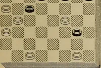 An illustration from Draughts : Gould's problems, critical positions and games by all the greatest players and composers of the world, the whole interspersed with notes on the positions / by Joseph Gould (1895)