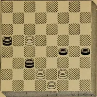 Picture 340 of 619 from Draughts : Gould's problems, critical positions and games by all the greatest players and composers of the world, the whole interspersed with notes on the positions / by Joseph Gould (1895), leaf 112