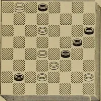 Picture 346 of 619 from Draughts : Gould's problems, critical positions and games by all the greatest players and composers of the world, the whole interspersed with notes on the positions / by Joseph Gould (1895), leaf 113