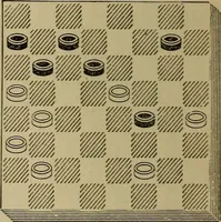 Picture 349 of 619 from Draughts : Gould's problems, critical positions and games by all the greatest players and composers of the world, the whole interspersed with notes on the positions / by Joseph Gould (1895), leaf 113