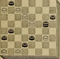 Picture 352 of 619 from Draughts : Gould's problems, critical positions and games by all the greatest players and composers of the world, the whole interspersed with notes on the positions / by Joseph Gould (1895), leaf 114