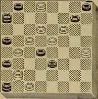 Picture 355 of 619 from Draughts : Gould's problems, critical positions and games by all the greatest players and composers of the world, the whole interspersed with notes on the positions / by Joseph Gould (1895), leaf 115