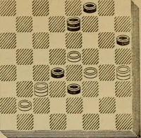 Picture 360 of 619 from Draughts : Gould's problems, critical positions and games by all the greatest players and composers of the world, the whole interspersed with notes on the positions / by Joseph Gould (1895), leaf 116