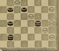 Picture 364 of 619 from Draughts : Gould's problems, critical positions and games by all the greatest players and composers of the world, the whole interspersed with notes on the positions / by Joseph Gould (1895), leaf 117