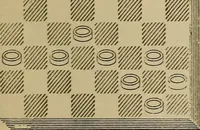 An illustration from Draughts : Gould's problems, critical positions and games by all the greatest players and composers of the world, the whole interspersed with notes on the positions / by Joseph Gould (1895)