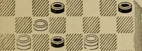 An illustration from Draughts : Gould's problems, critical positions and games by all the greatest players and composers of the world, the whole interspersed with notes on the positions / by Joseph Gould (1895)