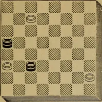 Picture 374 of 619 from Draughts : Gould's problems, critical positions and games by all the greatest players and composers of the world, the whole interspersed with notes on the positions / by Joseph Gould (1895), leaf 120